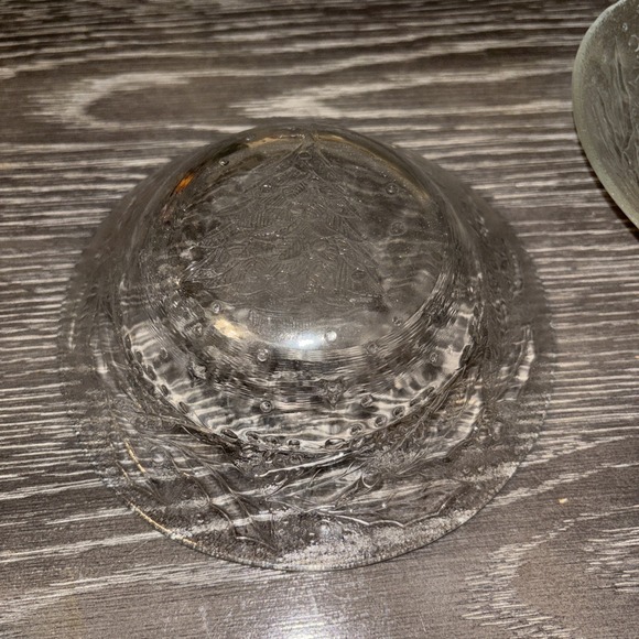 ARCOROC Embossed Glass‎ HOLLY TREE Christmas Set of 5 SOUP / CEREAL BOWLS 6.5" - Picture 3 of 5